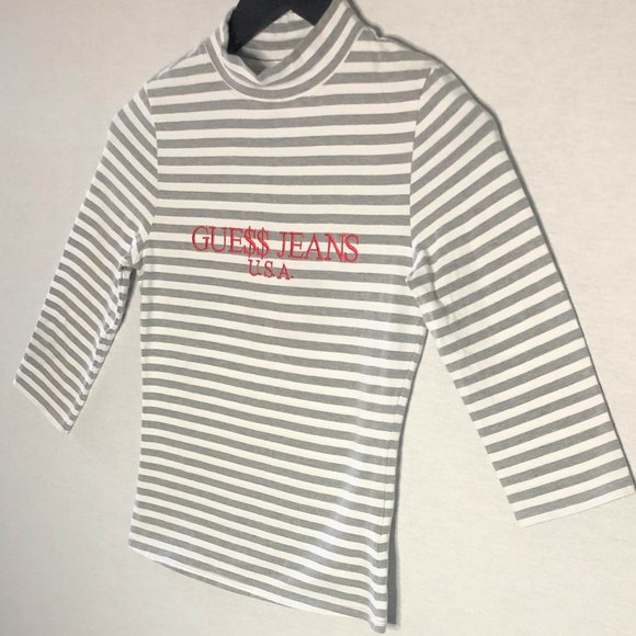 GUESS X ASAP ROCKY Limited Edition Striped Mock Neck Top - Picture 5 of 10